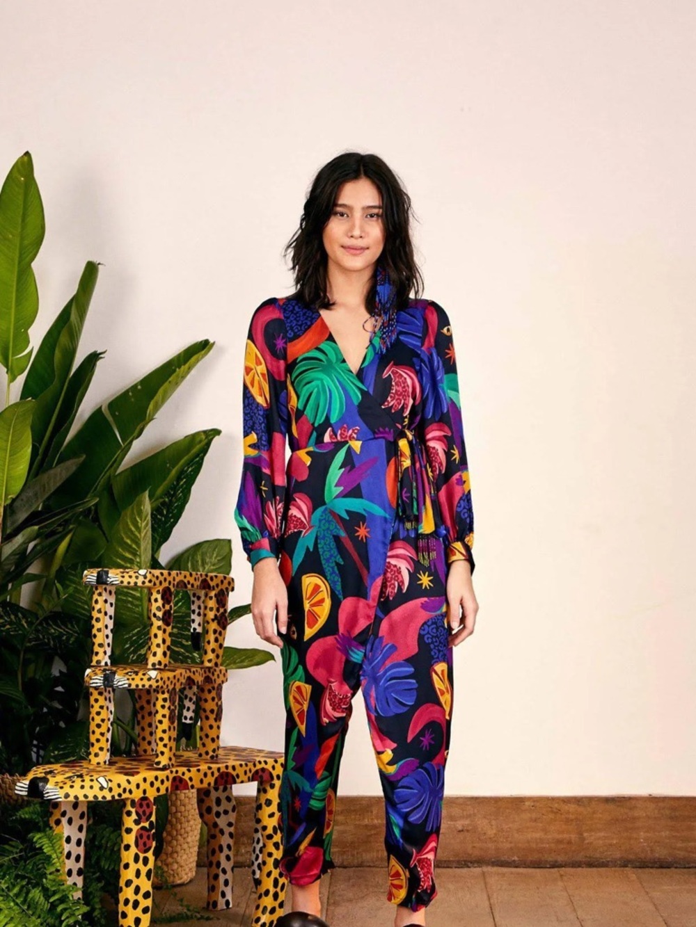NWT Farm Rio Mystic Jungle Wrap Jumper Size XS
